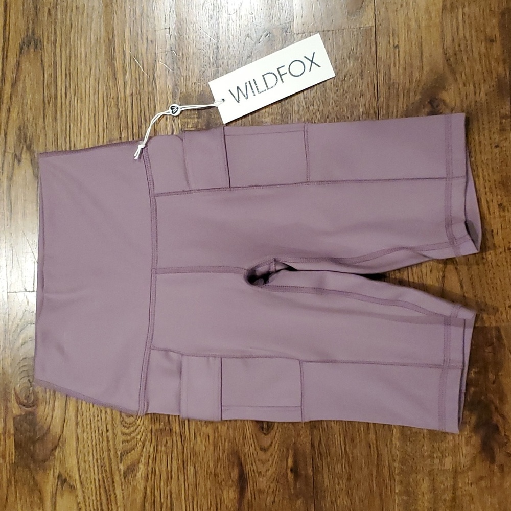 Womens Wildfox light purple cargo bike shorts size XS - Picture 2 of 5